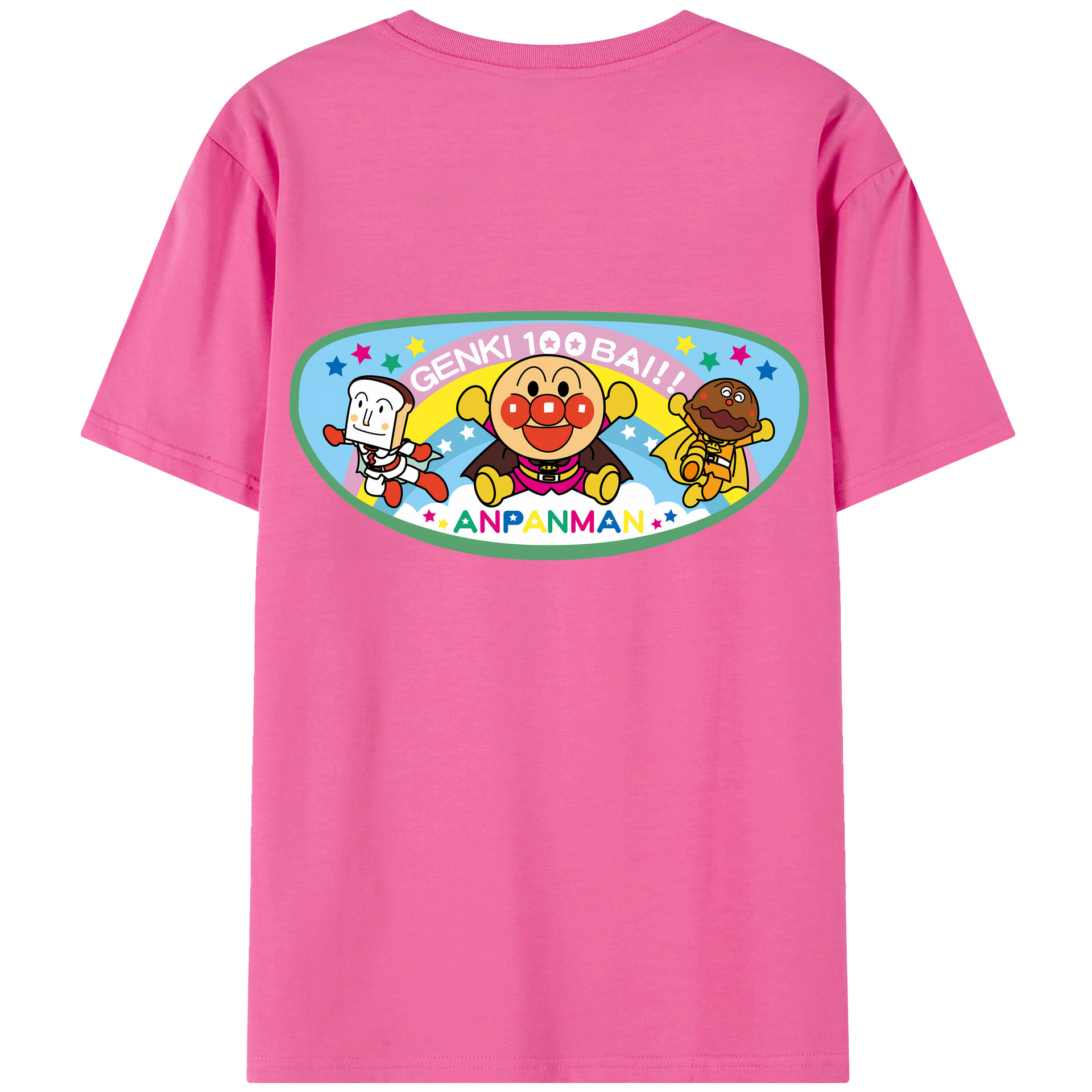 （画像用） アンパンマン Anpanman レディース半袖Tシャツ(バックプリント)